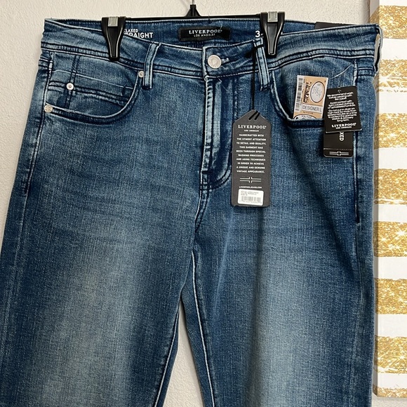 NWT Men’s Liverpool Relaxed Straight Medium Wash Jeans Size 34x36 - Picture 3 of 9